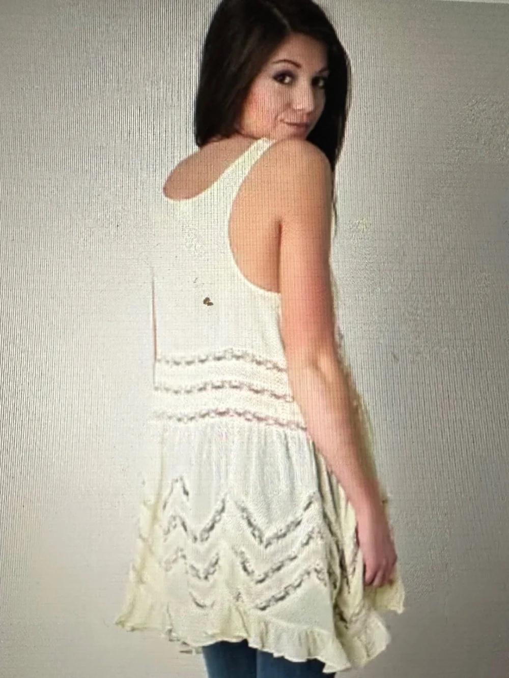 Free People Voile and Lace Polka DotTrapeze Mini. Size medium